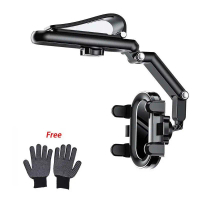 Giá đỡ điện thoại đa năng xoay 1080 độ cho tấm che nắng ô tô Kẹp gắn điện thoại đa năng Giá đỡ gương