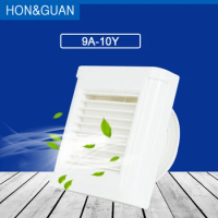Hon&amp;Guan 4" Silent Air Extractor 110V 220V 14W Window Ceiing Fan with Grille Louver Ventilation for Kitchen Bathroom Exhaust