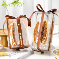 10pcs Large Clear Plastic Boxes For Packaging Dessert Cookie Cake Wrapper Wedding Valentine's Day Christmas Gift Box Party Favor