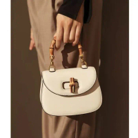 2026 High-end Bamboo Knot Saddle Bag Small Bag Women's Bag 2025 New Fashion Handbag Shoulder Bag Cro