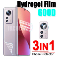 3IN1 Water Gel Film For Xiaomi 12 Pro 12x 11T 11 Lite 5G NE Screen Protector+Back Cover Hydrogel Film+Camera Glass For Xiaomi12