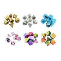 7 Pieces Acrylic Dices D4-d20 Party Supplies Polyhedral Dices Multi Sided Dices for Board Game Table Games Party Game Card Games