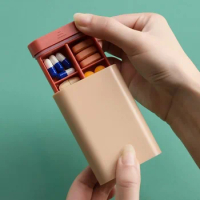 New Mini Small Portable Travel Vitamin Box Pill Cases 7 Days 6 Grids Container Organizer Storage Tablet Medicine Fish Oils