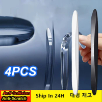 4pcs Invisible Car Door Anti-Collision Scratch Strip Waterproof Rearview Mirror Stickers Edge Transparent Handle Protector