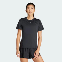 【adidas 愛迪達】上衣 女款 短袖上衣 運動 WTR D4T 黑 IQ2654