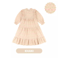 Mooi Heartmade Mooi Dress Anak Gamis Anak Perempuan Raya Collection Namyra Dress - Khaki