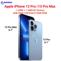 Original Apple iPhone 13 Pro/Pro Max 128GB 256GB 512GB ROM Genuine OLED A15 IOS Face ID NFC Unlocked 5G Cell Phone 98 % New