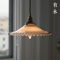 日式玻璃餐廳吊燈床頭小吊燈中古法式復古黃銅北歐民宿臥室