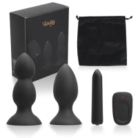 Wireless Remote Anal Vibrator Prostate Massager Bullet Dildo Vibrator Sex Toys for Men Women Suction Cups Silicone Anus Vibrator