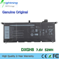 New Genuine Original DXGH8 7.6V 52Wh Laptop Battery for Dell XPS 13 9370 9380 G8VCF 0H754V V48RM
