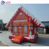 Outdoor Commercial Trampoline Mini Bounce Castle Inflatable Christmas Bouncy House For Kids Party Game