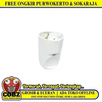 BROCO Steker Jek Colokan Kabel Listrik Cewek Kontra Bulat Putih