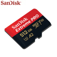 100% Original Sandisk Memory Card 512GB Up to 170MB/s A2 V30 Micro SD Card Class 10 UHS-I U3 Extreme PRO Card For 4K HD Camera
