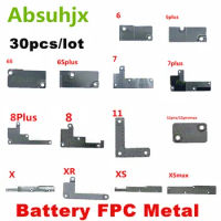 30pcs Battery FPC Metal Plate Cover for iphone X XS XR 11 12 Pro Max 6 6S 7 8 Plus Display Screen LCD Inner Bracket Clip