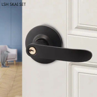 Zinc Alloy Bathroom Door Locks Indoor Single Tongue Lockset Kitchen Door Lock Double Side Door Handle Home Hardware Supplies