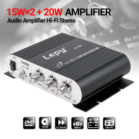 Lepy HiFi Stereo Amplifier Treble Bass Booster - LP-838 Adaptor Aluminium