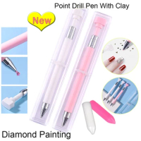 New Rotaryautomatic Drill Pen 5D DIY Diamond Painting Point Drill Pen with Clay Diamond Embroidery Cross Stitch Accessories