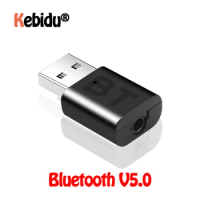 Mini USB Adapter Wireless Bluetooth A2DP 3.5mm USB Handsfree Home Car Kit AUX Audio Mono Music Receiver V5.0 For Android IOS