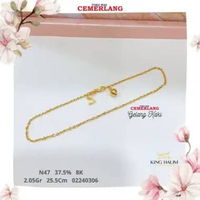 GELANG EMAS KAKI KING HALIM 375 8K 25.5 2.03 02240306