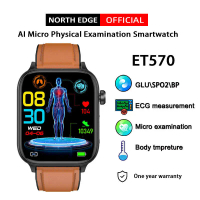 Jam Tangan Pintar, NORTH EDGE, ET570 Mikro Pemeriksaan Fizikal, AI Kesihatan Tarikh, ECG, Tekanan Da