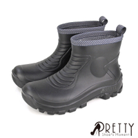 男 女 防水靴 防水鞋 短筒雨靴 雨鞋 登山靴 台灣製 義大利設計【PRETTY】S-00168