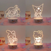 Sanrio Animation Game Peripheral Toys Lovely Cute Electric NightLight Kuromi Kitty Melody PAnime Figures Action Model Collection