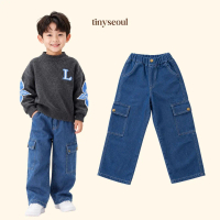 TINY SEOUL CELANA JEANS CARGO ANAK - KIRO CARGO JEANS - Celana Panjang Anak Laki Laki Perempuan - Ce