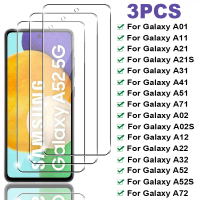 กระจกนิรภัย, 3 ชิ้น, สำหรับ Samsung Galaxy A52, A72, A02S, A12, A22, A32 5G, ฟิล์มกันรอย, สำหรับ Sam