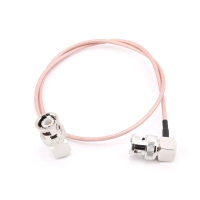 Cáp BNC khuỷu tay đến khuỷu tay, cáp xoắn đôi RF, cáp đuôi heo RG316, thích hợp cho máy ảnh và các t