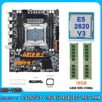 X99 Motherboard kit with Intel Xeon E5 2620 V3 CPU DDR4 16GB (2*8GB) 2133MHz Four Channel RAM Set E5 2620V3 Computer Motherboard