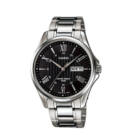 【CASIO 卡西歐】專業時尚羅馬紳士腕錶-羅馬黑面(MTP-1384D-1A/7A)