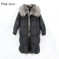 PINK JAVA QC22086 new arrival real fox fur jackets women winter fur coat natural fox jacket wholesale hot sale