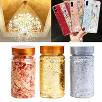 Gold Silver Leaf Flakes Epoxy Set Foil Flakes for Resin for Candle Making