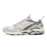 Mizuno 休閒鞋 Wave Rider 10 男鞋 女鞋 灰 米白 麂皮 波浪片 復古跑鞋 美津濃 D1GA2226-13
