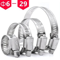 Stainless Steel Adjustable Hose Clamps for Water Pipe Plumbing Car Fuel Pipe Hoop Clamp Worm Gear Hose Clip Hose Lock 6mm-29mm