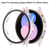 PC Colorful Glass Case For Samsung galaxy Watch 6 40mm 44mm Full Cover Cases For Samsung galaxy Watch 5 40mm 44mm Shell