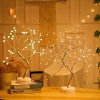 【免運】聖誕節裝飾樹燈 LED床頭小夜燈 氛圍燈 桌面小檯燈