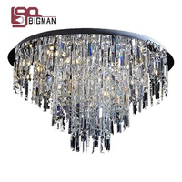 Luxury Design Modern LED Crystal Chandeliers Ceiling Fixtures Lustre Living Room Lights