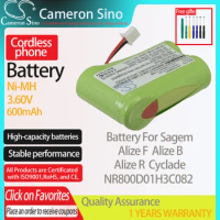 CameronSino Battery for Sagem Alize F Alize B Alize R Cyclade fits Sagem NR800D01H3C082 Cordless phone Battery,Landline battery