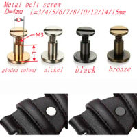 20sets D4(m3) Slotted Metal Binding Chicago Screws Nails Studs Rivets For Photo Album Desk calendar Leather Craft belt screw