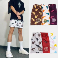 Men's Outdoor Sports Shorts, EE Brand, Trendy Style with Pentagram Print, Loose Fit, Mesh and Breath