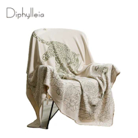 Diphylleia H Style Jungle Leopard Blanket Throw Luxury Skin-Friendly Cotton Cashmere Blend Sofa Blanket Shawl Bed Scarf For Home