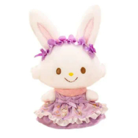 New Cute Anime Wish Me Mell Rabbit Bunny Tea Party Plush Keychains Girls Kids Stuffed Toys For Children Gifts 15CM