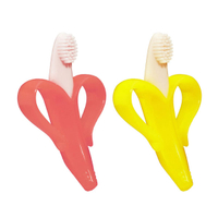 美國Baby Banana 心型香蕉牙刷|固齒器(兩色可選)