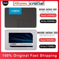 Crucial 2.5" Solid State Drive MX500/BX500 250G 500G 1TB 2TB 4TB SATA3.0 SSD for Dell Lenovo Asus Laptop Desktop Hard Disk Drive