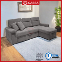 [NEW LAUNCH-Free 2 Pillows] Cassa Mona 3 Seater King Size Sofa L Shape Sofa with Multifunctional Sof