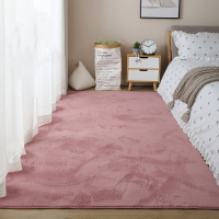 長方形短毛仿兔毛地毯臥室床邊滿純色兔毛飄窗墊客廳茶幾墊