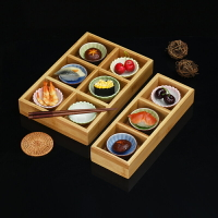 日式九宮格料理盒和風多格創意壽司刺身餐盤甜點心分格筐復古餐具