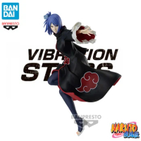 Banpresto Original Naruto Shippuden VIBRATION STARS Akatsuki Konan PVC Anime Action Figures Model Collection Toy