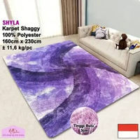 Karpet shaggy bulu tebal alas lantai permadani ruang tamu tidur modern 160 cm x 230 - NMs Purple SFL